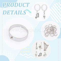DIY Music Theme Ring Making Kit&nbsp;DIY-UN0004-85