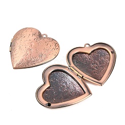 Brass Locket Pendants&nbsp;KK-F931-14R
