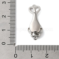 Brass Micro Pave Clear Cubic Zirconia Fold Over Clasps&nbsp;KK-S382-13P-01