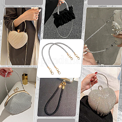 2Pcs Alloy Rhinestone Round Cord Bag Handles&nbsp;AJEW-PH0007-73A