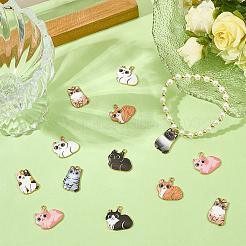 48Pcs 12 Styles Alloy Enamel Pendants&nbsp;ENAM-ME0001-33