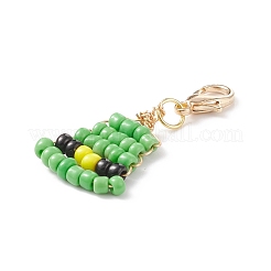 Saint Patrick's Day Glass Beaded Pendant Decorations&nbsp;HJEW-JM00776