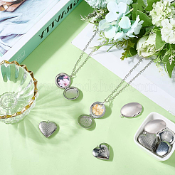 10Pcs 5 Styles 316 Surgical Stainless Steel Locket Pendants&nbsp;STAS-SP0001-94