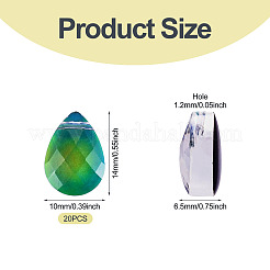 Glass Charms&nbsp;GLAA-TAC0012-28A