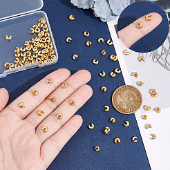 100Pcs 202 Stainless Steel Crimp Beads Covers&nbsp;STAS-UN0043-65