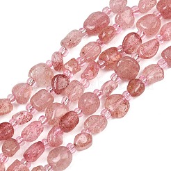 Natural Strawberry Quartz Beads Strands&nbsp;GG-CBA3A44-C01-01