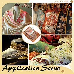 Chinese House Pattern Polyester Brocade Fabric for Clothing & Home Decor&nbsp;DIY-MA0001-98B