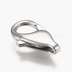 Tarnish Resistant Polished 316 Surgical Stainless Steel Lobster Claw Clasps&nbsp;STAS-Z013-06E