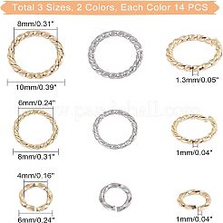 84Pcs 6 Style 304 Stainless Steel Open Jump Rings&nbsp;STAS-UN0017-98
