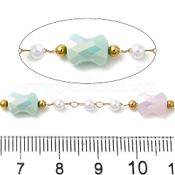 Handmade 304 Stainless Steel Beaded Chains&nbsp;CHS-L031-13G