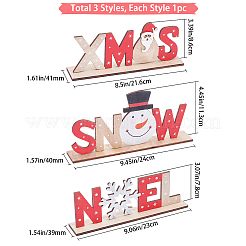 3Sets 3 Styles Natural Wood Letter Home Display Decorations&nbsp;DJEW-GF0001-07