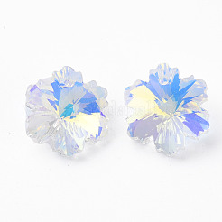 Electroplated Glass Charms&nbsp;EGLA-N006-015D