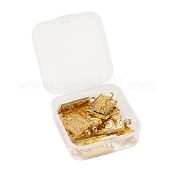 10Pcs 1 style Brass Micro Pave Clear Cubic Zirconia Tarot Card Pendants&nbsp;ZIRC-LS0001-01G