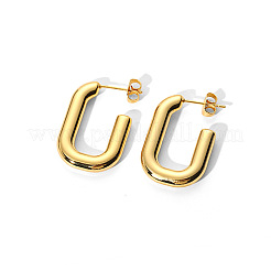 Simple Oval 304 Stainless Steel Stud Earrings&nbsp;IP5325