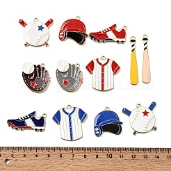Baseball Alloy Enamel Pendants&nbsp;AL-CBA4F61-01G