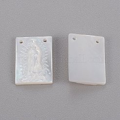 Natural White Shell Mother of Pearl Shell Charms&nbsp;SHEL-K004-03