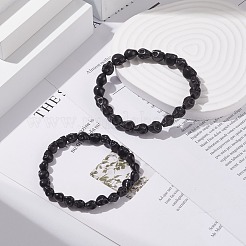 2Pcs 2 Color Synthetic Turquoise(Dyed) Skull Stretch Bracelets Set&nbsp;BJEW-JB08070