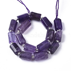 Natural Amethyst Beads Strands&nbsp;X-G-S345-8x11-004