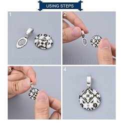 Tibetan Style Alloy Glue On Flat Pad Pendant Bails&nbsp;TIBEP-1124-AS-LF