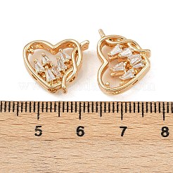 Brass Pave Clear Cubic Zirconia Multi-Strand Links&nbsp;KK-F906-18G
