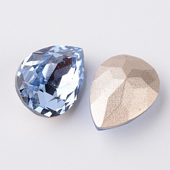 Faceted Teardrop K9 Glass Rhinestone Cabochons&nbsp;RGLA-I001-14x10mm-009