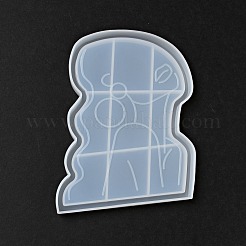 DIY Women's Portrait Dish Tray Silicone Molds&nbsp;DIY-P070-B01