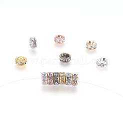 Brass Rhinestone Spacer Beads&nbsp;RB-JP0002-12-NF