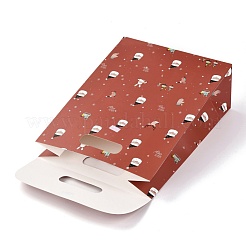 Christmas Themed Pattern Rectangle Kraft Paper Flip Bags&nbsp;CARB-L008-02L-01