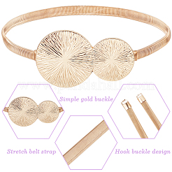 1Pc Alloy Flat Snake Chain Belt with Flat Round Buckle&nbsp;AJEW-CP0008-13
