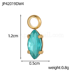 304 Stainless Steel Rhinestone Charms&nbsp;STAS-OY003-89G