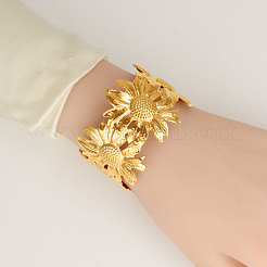 Chic Daisy 304 Stainless Steel Cuff Bangles for Women&nbsp;OC7411-2