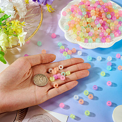 500Pcs Luminous Transparent Acrylic Beads&nbsp;LACR-TA0001-09