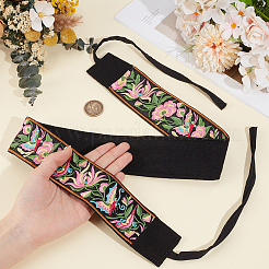 Ethnic Cotton Flower Embroidery Waist Belts for Women&nbsp;AJEW-WH20098-123
