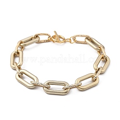Spray Painted CCB Plastic & Aluminum Paperclip Chain Bracelets Sets&nbsp;BJEW-JB05432