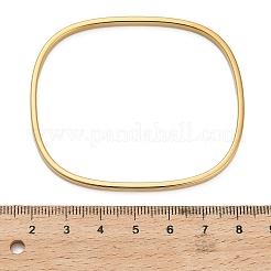 304 Stainless Steel Crystal Rhinestone Rectangle Bangles for Women&nbsp;BJEW-A150-03G