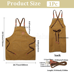Canvas Cotton Apron&nbsp;AJEW-WH20060-29A