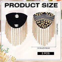 Iron Tassel Chain Shoulder Epaulettes&nbsp;DIY-WH0622-678