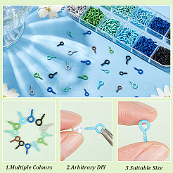 720Pcs 12 Style Spray Painted Iron Screw Eye Pin Peg Bails&nbsp;IFIN-PH0005-16A