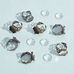 DIY Blank Dome Ring Making Kit&nbsp;DIY-NB0008-15