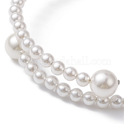 Shell Pearl Beaded Cuff Bangle&nbsp;BJEW-TA00456