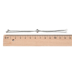 Tarnish Resistant Adjustable 304 Stainless Steel Slider Bracelets Making&nbsp;X-STAS-T050-031P