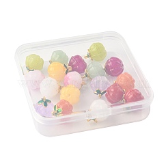 24Pcs 9 Colors Glass Charms&nbsp;GLAA-FS0002-42