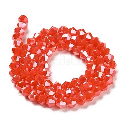 Opaque Solid Color Electroplate Glass Beads Strands&nbsp;EGLA-A039-P4mm-B03