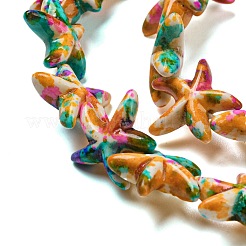 Spray Painted Synthetic Turquoise Beads Strands&nbsp;G-E617-A01-01