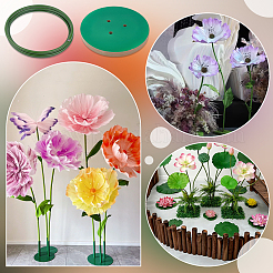 1Pc Wood Flower Pole Display Stand Base&nbsp;DIY-PH0036-10
