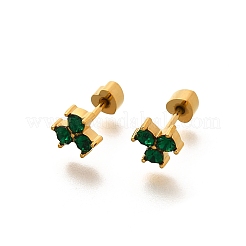 Ion Plating(IP) 304 Stainless Steel Stud Earrings&nbsp;EJEW-A118-12G-01