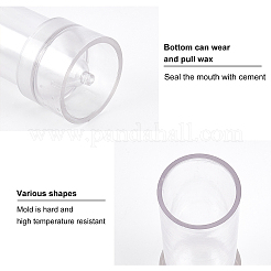 2 Pcs 2 Styles Plastic Candle Molds&nbsp;AJEW-OC0002-11