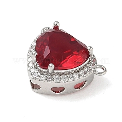 Brass Pave Cubic Zirconia Pendants&nbsp;KK-CBA74BF-01P-01