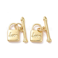 Rack Plating Brass Toggle Clasps&nbsp;ZIRC-C042-12G
