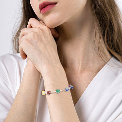 2Pcs Round Natural Mixed Gemstone Beads Bracelets for Women&nbsp;BJEW-UN00018